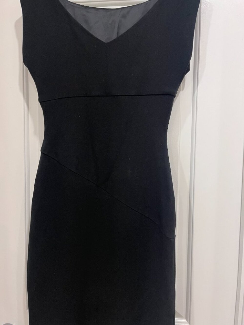 DVF CLASSIC LBD, BLACK, Ponte, BOATNECK, JERSEY DRESS, BODYCON, US12, FITS 8-10 - Picture 7 of 15
